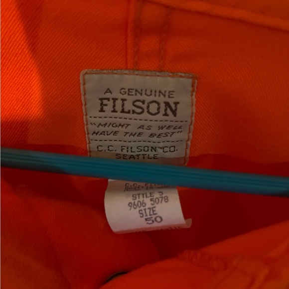 Filson women’s crop top jacket. Blaze orange - Picture 2 of 2